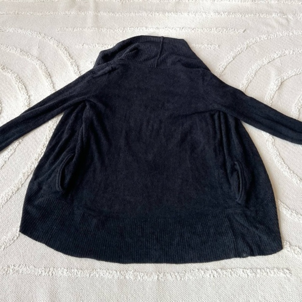 Barefoot Dreams The Cozy Chic Lite Circle Black Open Front Cardigan Medium - Picture 9 of 11